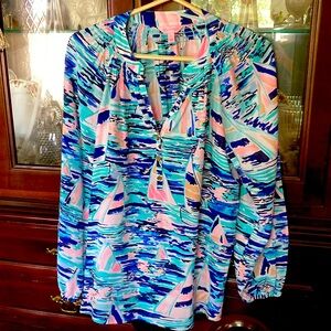 Lilly Pulitzer Elsa top - L Multi Pier Pressure